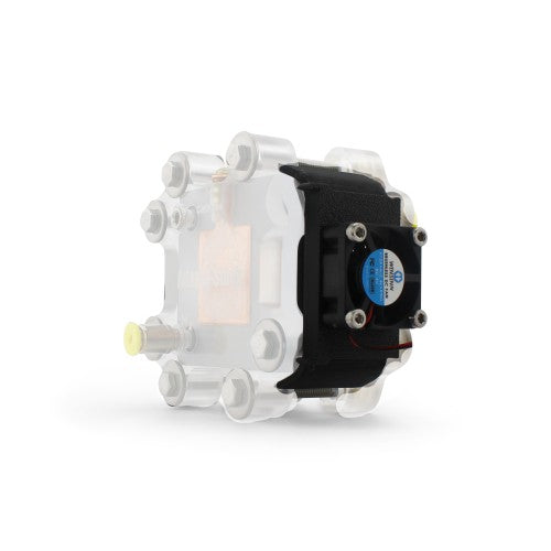 Adapta-Stack Fan cooling and reactant air fan with brackets mounted on Adapta-Stack fuel cell