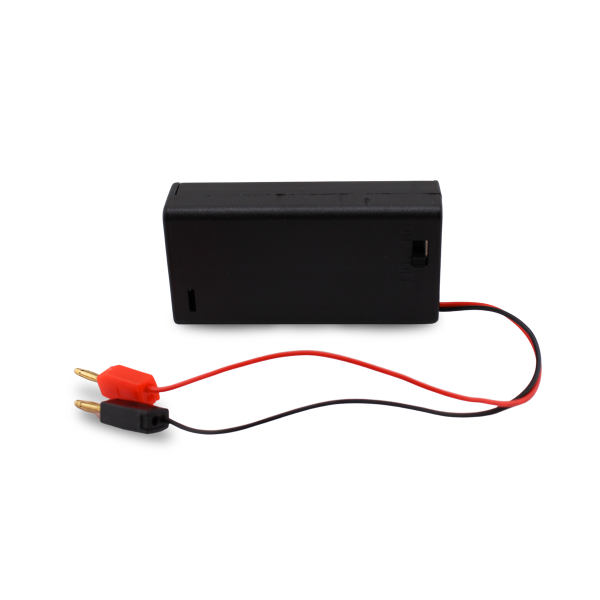 Battery Box — 3 x AA battery holder with 2 mm banana plug leads, H-TEC Education