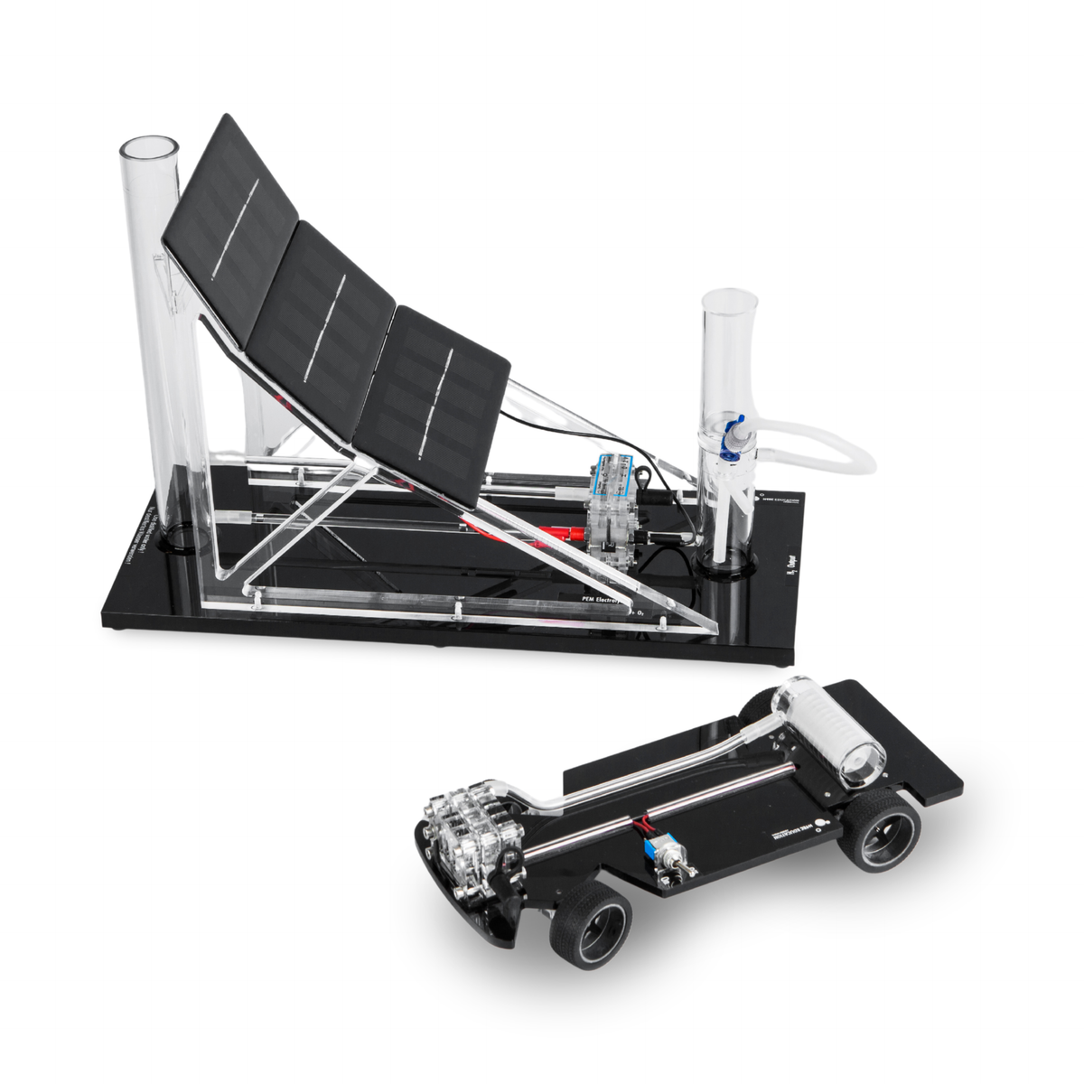 H-TEC D203 Fuel Cell Concept Car and solar hydrogen gas station with PEM electrolyzer, education kit