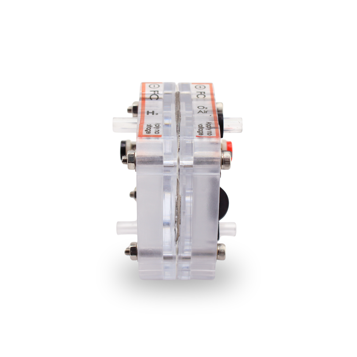 H-TEC Double Fuel Cell H2/O2/Air F104 transparent two-cell stack, side profile