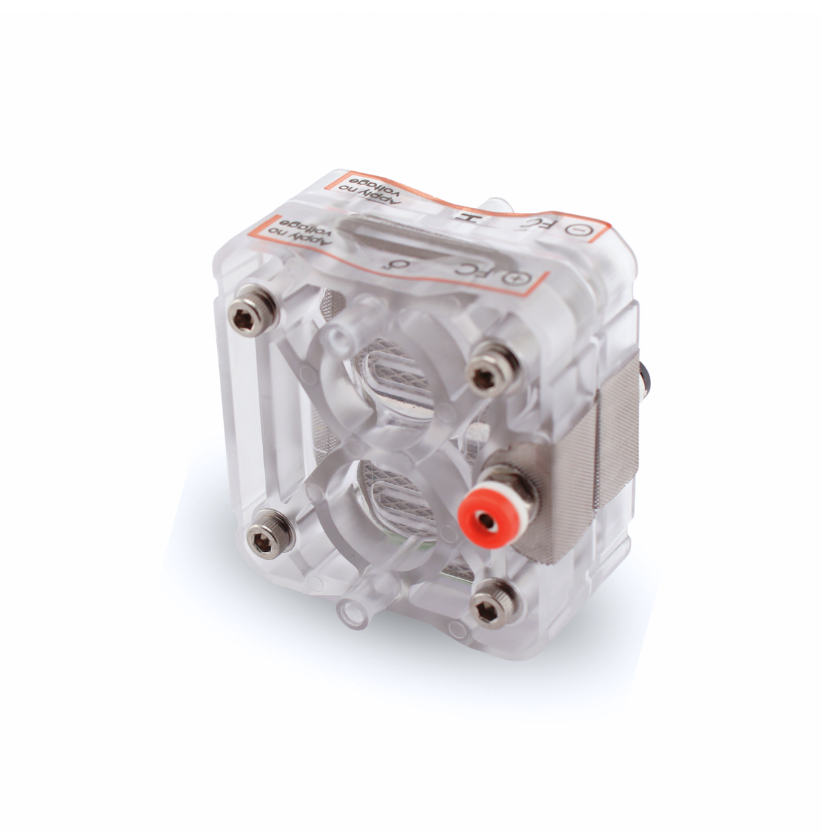 H-TEC F102 double hydrogen/oxygen PEM fuel cell with red terminal, rear view