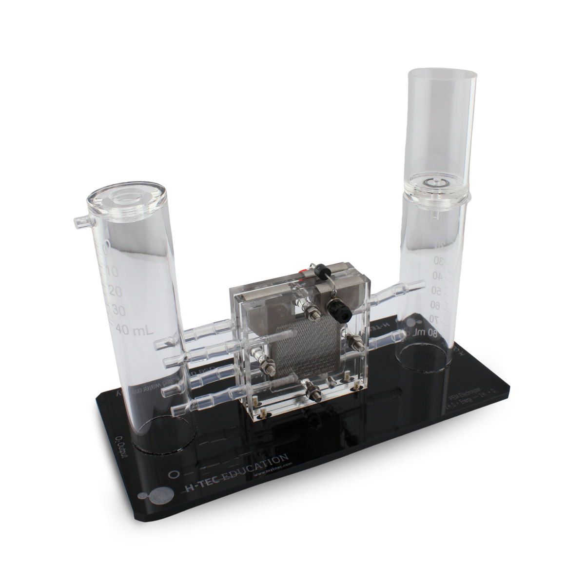 H-TEC Electrolyzer 65 E206, double-cell PEM electrolyzer stack with 16 cm² cells, front view