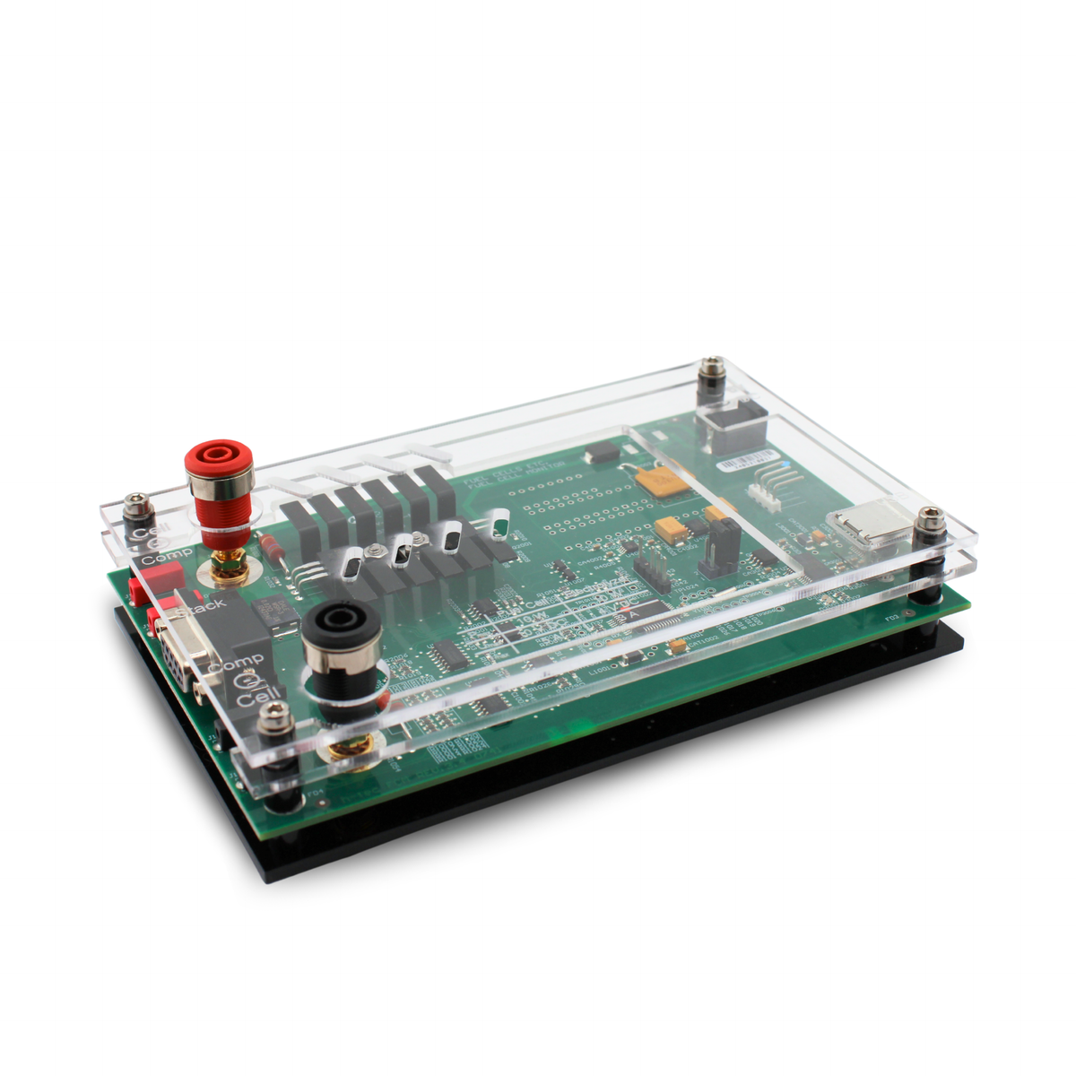 Front view of the H-TEC Fuel Cell Monitor Pro 4.0 (U104) measuring transformer card for stack monitoring