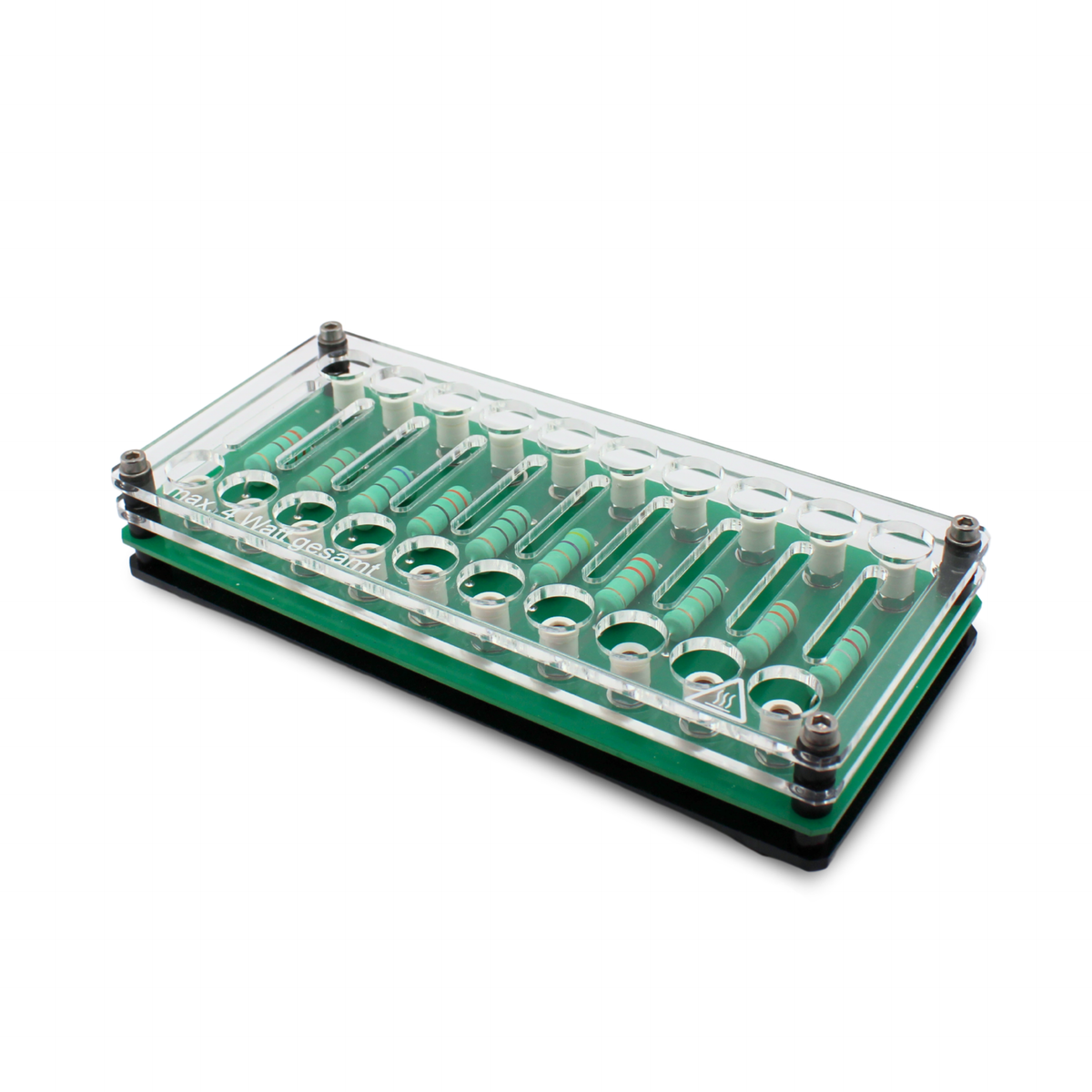 Front view of the H-TEC A180 resistor plate for measurements on fuel cells and solar modules up to 4 W