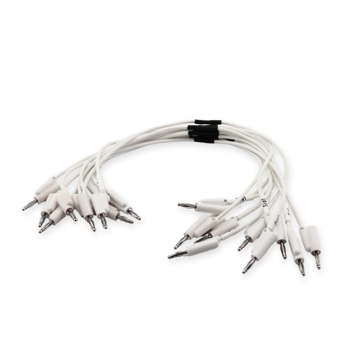 White 2 mm banana plug measurement cables included with H-TEC Measurement Set 2 (A180)