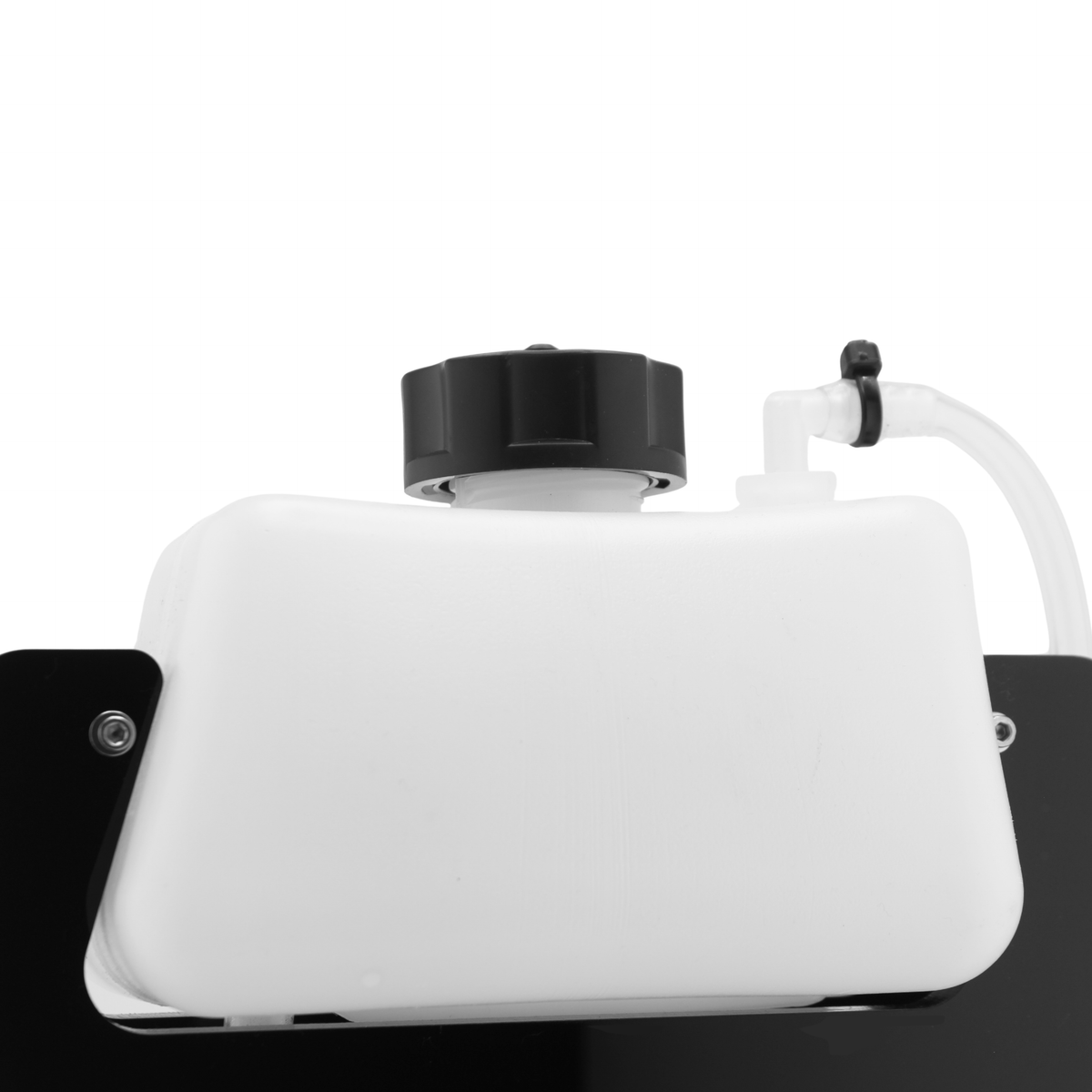 H-TEC Storage 1000 1-liter distilled water tank with screw cap and tubing connection, close view of reservoir